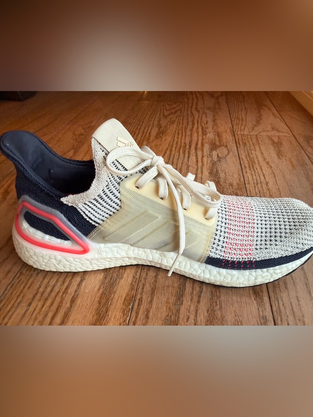 adidas UltraBoost 19 Clear Brown/White Primeknit 360 Lace-Up Cushioned B37705 - Picture 6 of 10